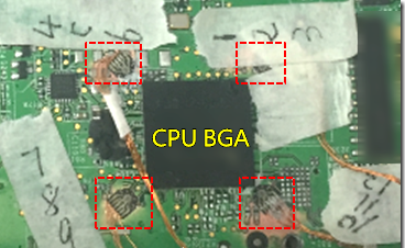 BGA錫裂，使用應(yīng)變片(Strain Gauge)量測電路板到底哪個環(huán)節(jié)產(chǎn)生較大變形量