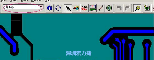 如果圖形像下圖一樣無(wú)法顯示鉆孔，只須圖（186）將紅色圈住的活動(dòng)層改為當(dāng)前顯示層即可。