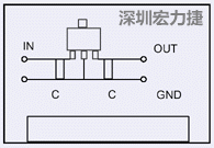 圖3：降壓電路的PCB設(shè)計(jì)示例。