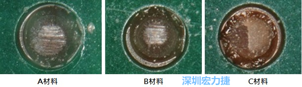 圖14- 冷球拉力試驗(yàn)后，光學(xué)顯微鏡下的失效模式